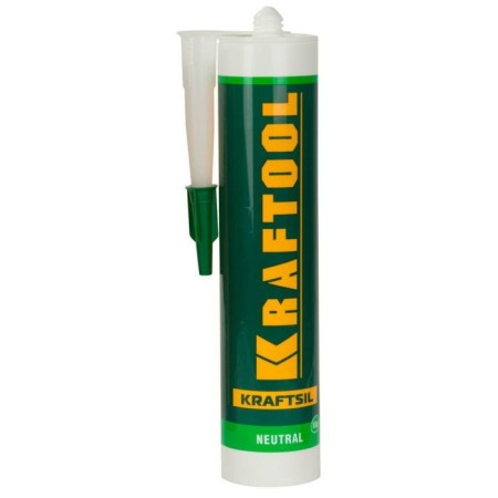 Sealant Kraftool, silicone, transparent, neutral, 300ml