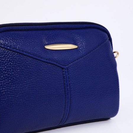 Bag Cross-Bodi with a zipper, blue color-4