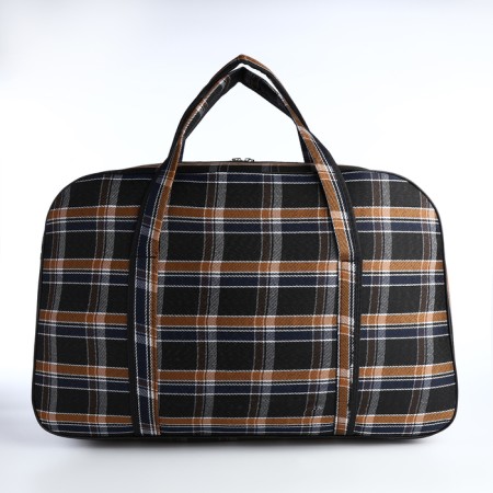 Road bag with lightning, external pocket, long belt, brown color-3