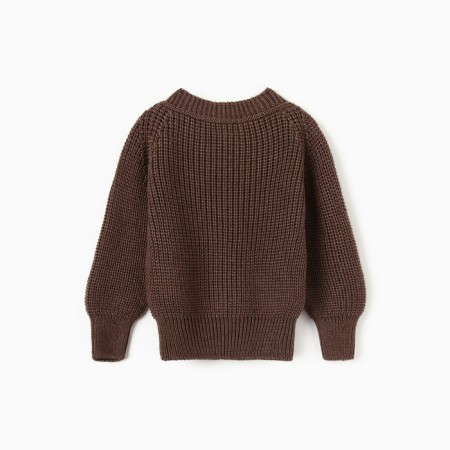 Jumper knitted baby I, height 92-98 cm, brown-3