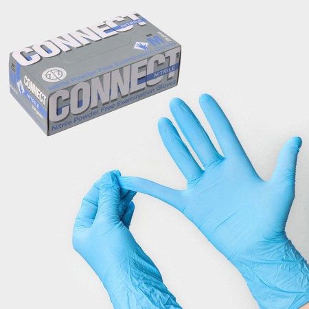 Nitrile nitrile gloves, observation, non -sterile, size m, 200 pcs/UP (100 pairs), blue color