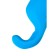 Magic Wand Genius nozzle for Massager Europe, silicone, blue, 17 cm
