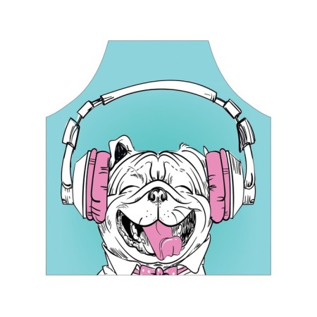 Apron of a kitchen with a photo print "Fashionable dog", adjustable, size OS-2