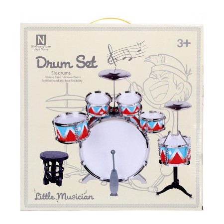 Drum installation "Virtuos", 6 drums, 2 plates, sticks, pedal, chair-4