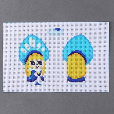New Year's embroidery with a cross. Set for creating a toy "New Year! Cute Snow Maiden "-3