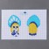 New Year's embroidery with a cross. Set for creating a toy "New Year! Cute Snow Maiden "