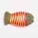 A toy for cats from cat mint "Striped fish", 7 cm, yellow/pink