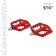 Pedals 9/16 "with a bearing, nylon, removable spikes, red color