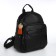 City backpack on lightning, from artificial leather, black color