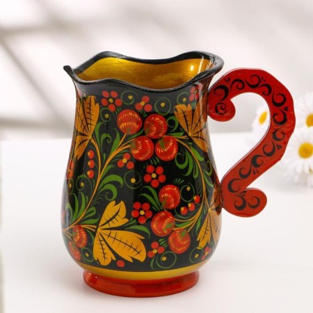 Kuvshin "Berry", without a cover, 18.5 × 12 × 19 cm, Khokhloma, mix-6