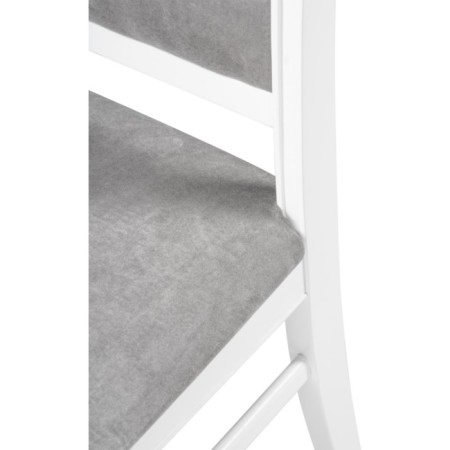 Wooden chair Avelin array of Buk/velor, white/gray 48x55x97 cm-5