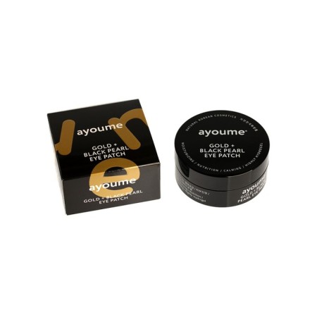 AyouMe eye masks, from dark circles, with gold and black pearls-1