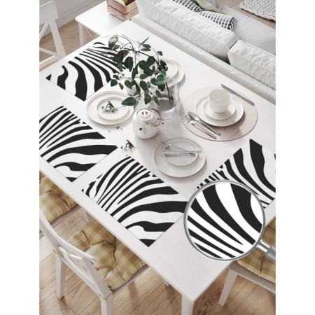 A set of napkins for setting the table "Zebrovy pattern", rectangular, size 32x46 cm, 4 pcs-1