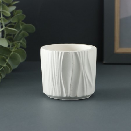 Kashpo - the candlestick "Waves" 8x7cm, white-1
