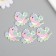 Acrylic decor "Bird on a Flower Tyrea" 3.4x3.1 cm