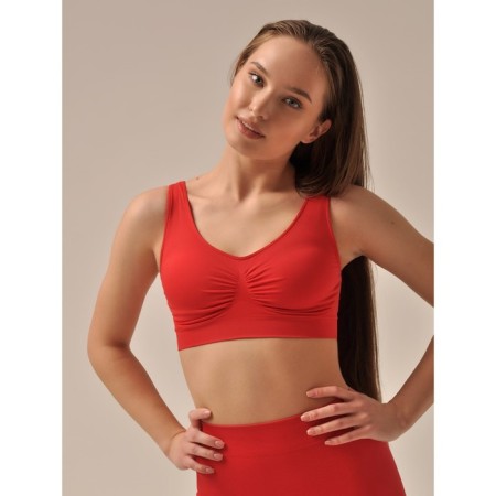 TOP Female Shaper with Cup SPALLA LARGA, size XL, Merlot color