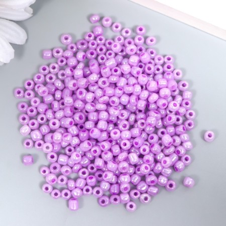 Glass beads 6/0 "Color middle. Lilac" 30 g