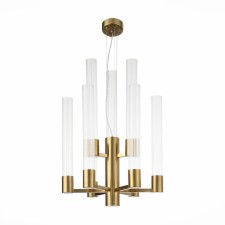 Люстра подвесная St Luce. SL1229.303.09. Terni. 9х5 Вт, GU10, 4000K, 55х55х80 см, цвет латунь