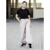 Dressed pants for children, height 170 cm, color beige melange