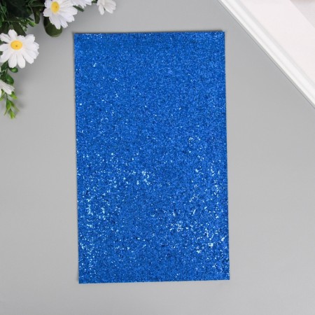 Liszt for creativity claims. Kozh "Large sparkles" Dark blue sheet 33x20 cm thick 0.84 mm-1