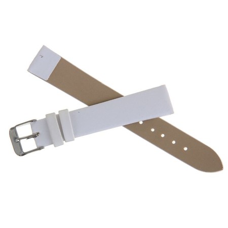 Solomon watch strap, 16 mm, eco-leather, L-18 cm, white