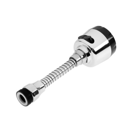 Zein aerator, with stream adjustment, on a flexible hose, 150mm, 2 modes, plastic, chrome/black 984790-6