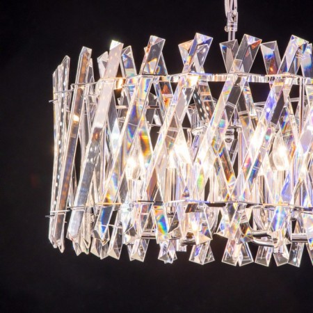 Suspended Citilux “Ingvar” CL334261, 47.5x47.5x110 cm, 6x60W, e14, gray color.-4