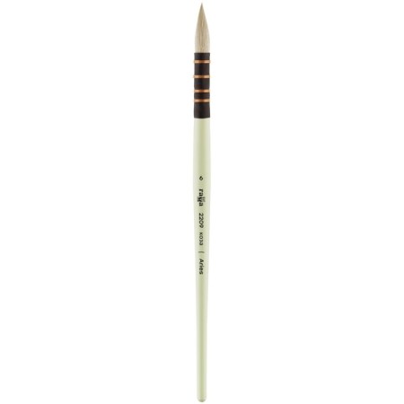 Cossack brush, round, gamut "Aries" No. 6, French mount, short handle-1