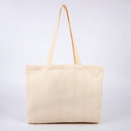 Ashop bag without lightning, without lining, beige color-2
