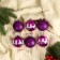 Set of balls plastic D-6 cm, 6 pcs "New Year tree" purple