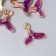 Decor for creativity Metal, enamel "Tail of the Mermaid" purple 1.6x1.3 cm