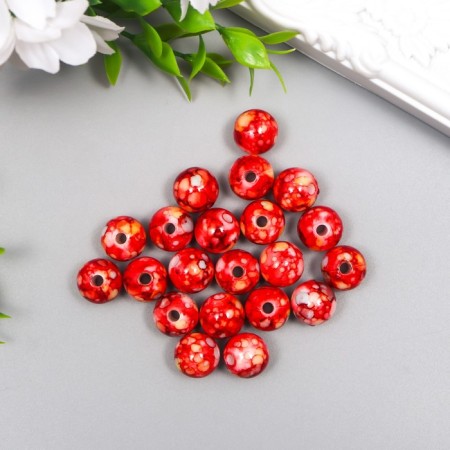 Beads for creativity plastic "Marble. Terracott" d = 1.2 cm set 20 grams-1