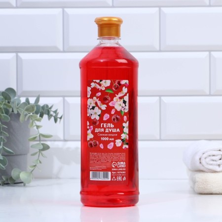 Shower gel, 1000 ml, cherry aroma, beauty pantry