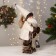 Santa Claus "in a white fur coat, in a cap, with a flashlight" moves, 40 cm