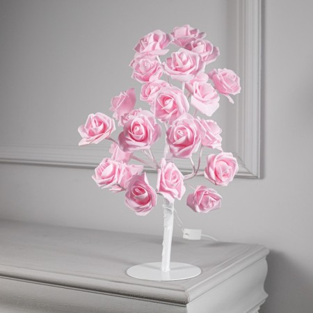 LED bush "Pink roses" 45 cm, 24 LED, constant glow, 220 V, glow warm white-1