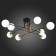 Ceiling Ceiling ST LUCE. SL1203.402.08. Limano. 8x40 watts, E27, 118.5x118.5x3.7 cm, bronze color, black