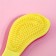 Massage comb, 6 × 14.5 cm, PVC box, pink/yellow color