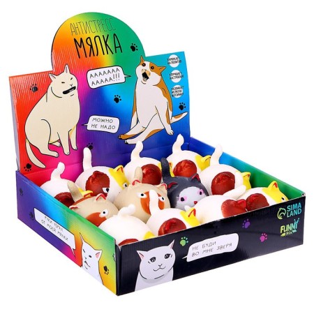 Antistress Mick "Cats", Mix colors, in showbox, with air-8