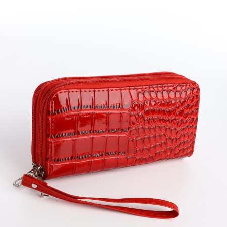 Women's wallet on lightning, red color