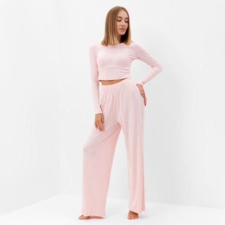 Female set (longshit, trousers) minku: Home Collection Pink color, pr 48