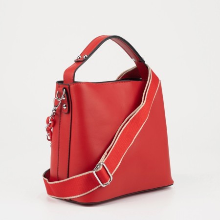Bag Female Tout with zipper, red color-1