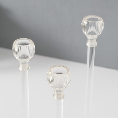 Summary metal, acrylic "quadria" d = 2.2 cm, set 3 pcs h = 24.5 cm, 22 cm, 20.5 cm-4