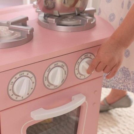 Game kitchen "vintage", pink color with white-4