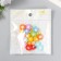 A set of buttons of decorative plastic "Flower flowers" (set 22 pcs) 1.5x1.5 cm