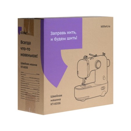Sewing machine KitFort KT-6056, 9 W, 12 operations, semi-automatic, white-hourly-8