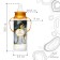 Bottle for feeding “Golden Collection: Black Marble”, classic throat, 250 ml., 0 months, cylinder, with handles