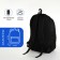 Youth backpack on a zipper, 4 pockets, black/blue color