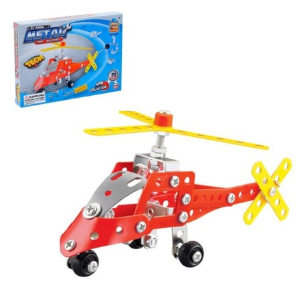Metal designer "Helicopter", 70 parts