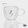 Glass mug with double walls Magistro "Duo. Coffee ", 200 ml
