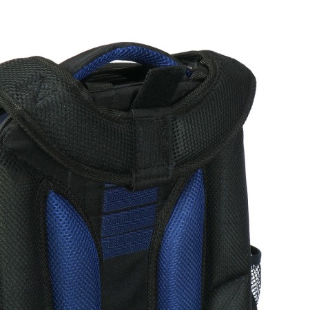 School backpack 38 x 30 x 16 cm, ergonomic back, Stavia "Space", black/blue-10